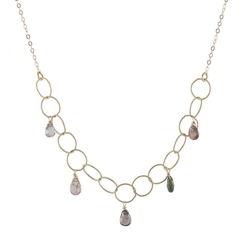 Woven Spinel Gem Necklace