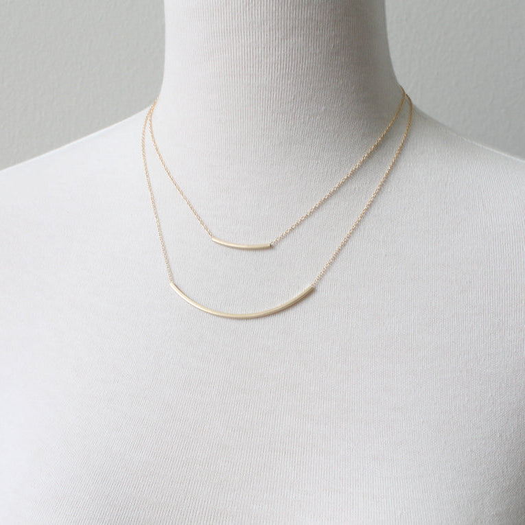 Square Tube Pendant Necklaces detail
