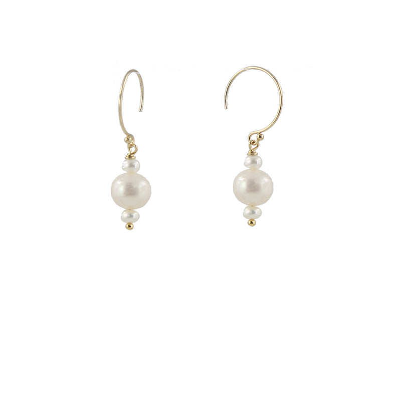 Round Pearl Earrings