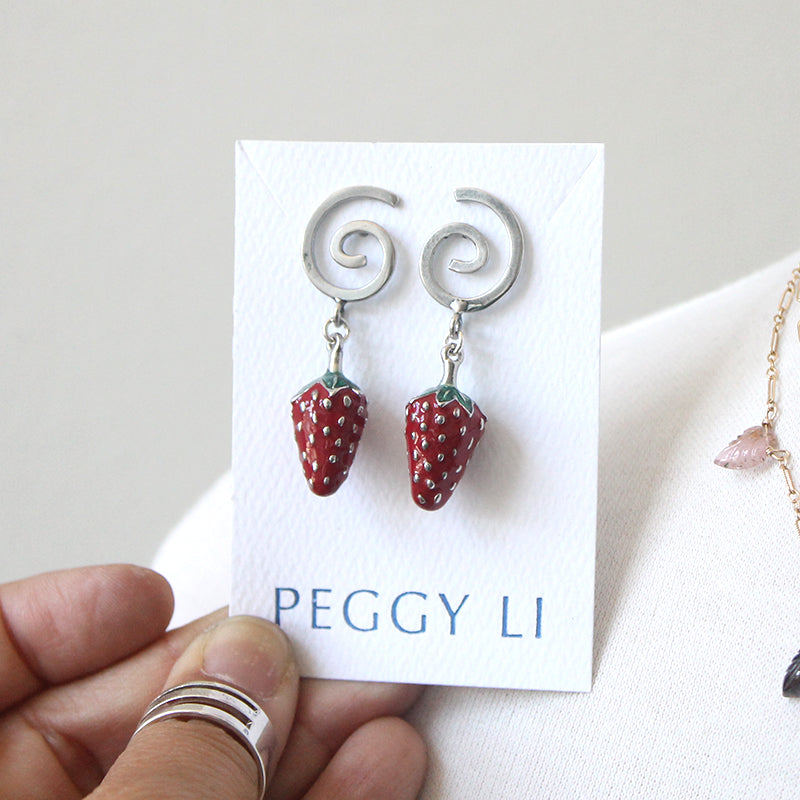 Strawberry Swirl Earrings