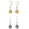 Sun Disc Diamond Earrings