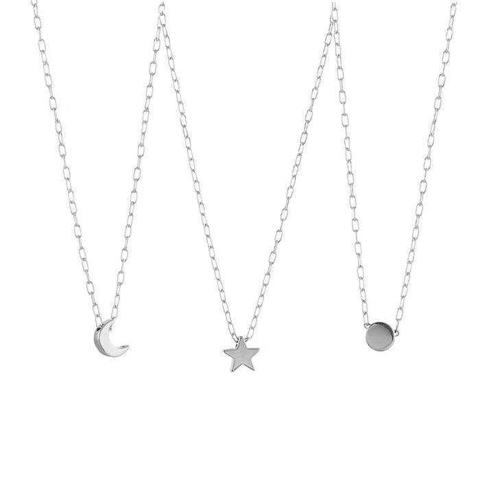 Personalised Sun Moon & Star Necklace | Posh Totty Designs