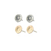Sunray stamped stud earrings