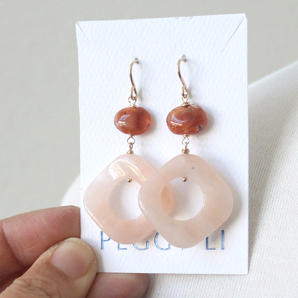 Peachy Sunshine Earrings by Peggy Li