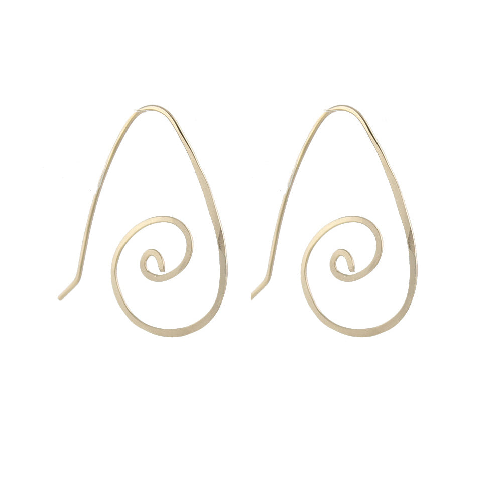 Swirled Hoop Earrings