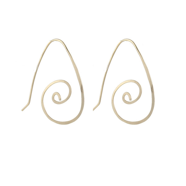 Swirled Hoop Earrings