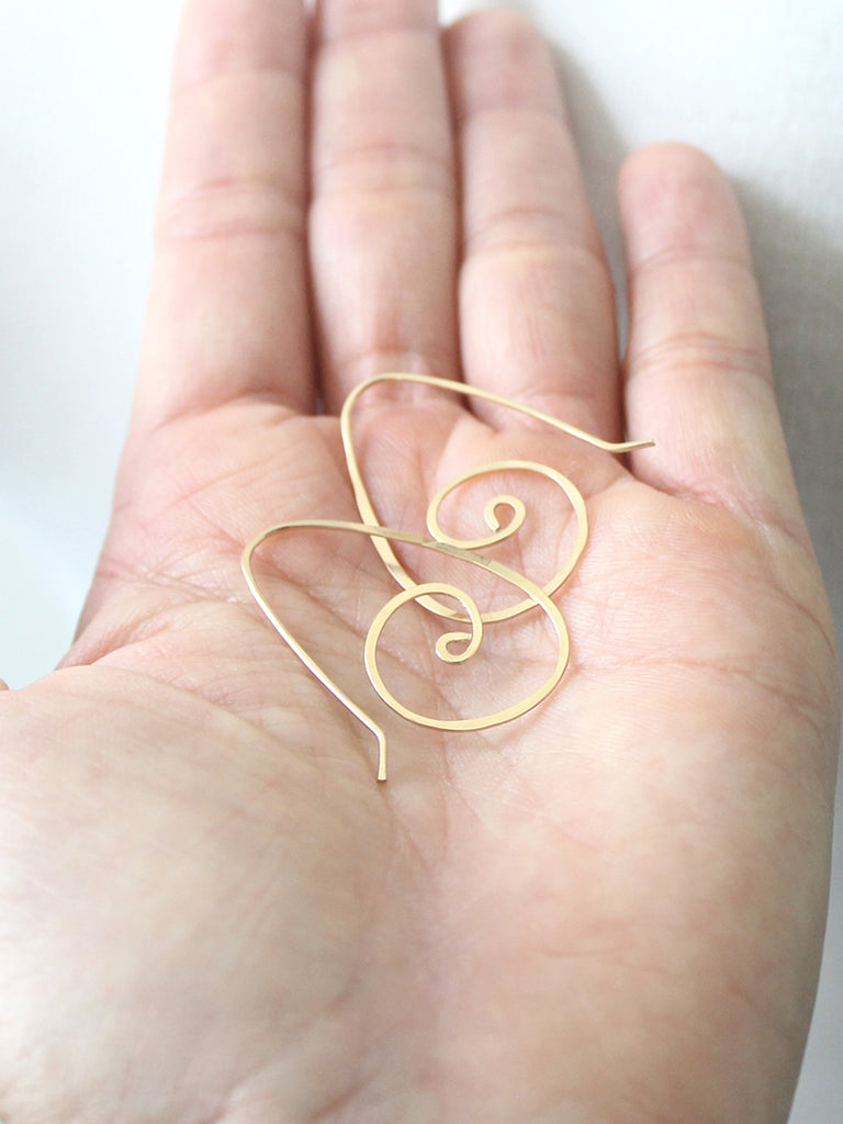 Swirled Hoop Earrings