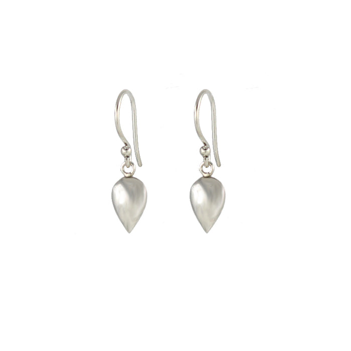 Silver droplet earrings