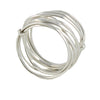 Thick Nested Wire Ring silver