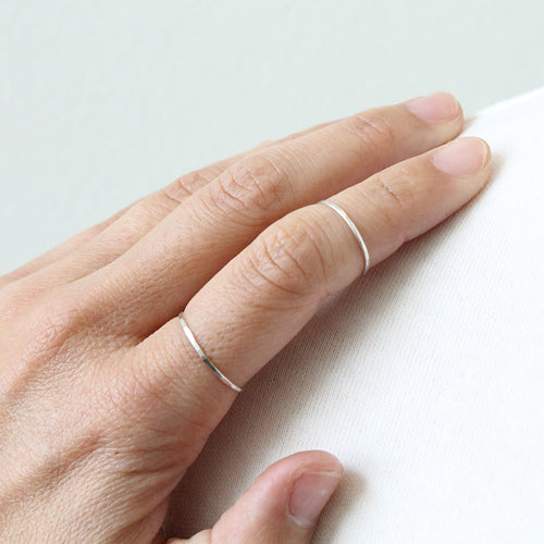 Thin Silver Ring by Peggy Li Creations