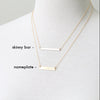 Personalized bar necklace sizes