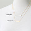 Personalized bar necklace sizes