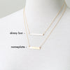 Personalized bar necklace sizes