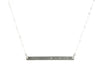 Skinny stamped bar necklace sterling silver