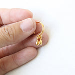 Tiny Droplet Earrings gold plate
