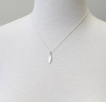 Silver Tiny Feather Necklace by Peggy Li Creations