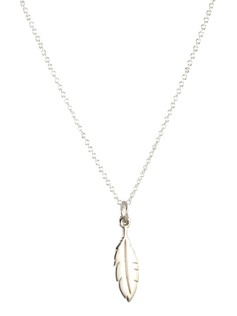 Silver Tiny Feather Necklace