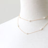 Bitty Pearl Chain Necklace, layered