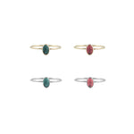 Small Oval Tourmaline Rings