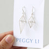 Triangle Cage Earrings sizes