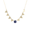 Triangles Gemstone Necklace, lapis