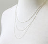 Triple Chain Necklace, sterling silver