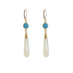 Turquoise and Mother of Pearl Earrings