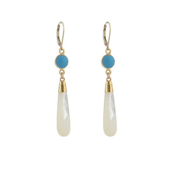 Turquoise Mother of Pearl Earrings