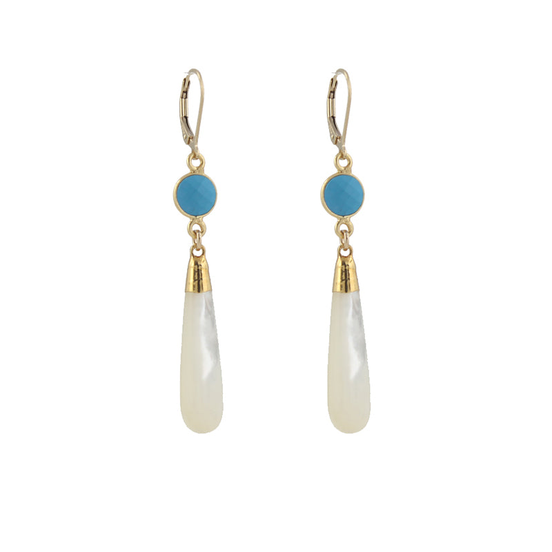 Turquoise Mother of Pearl Earrings