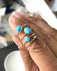 Tiny Turquoise Cabochon Stacking Rings