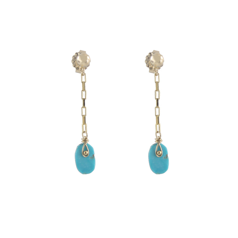 Tab Turquoise Earrings