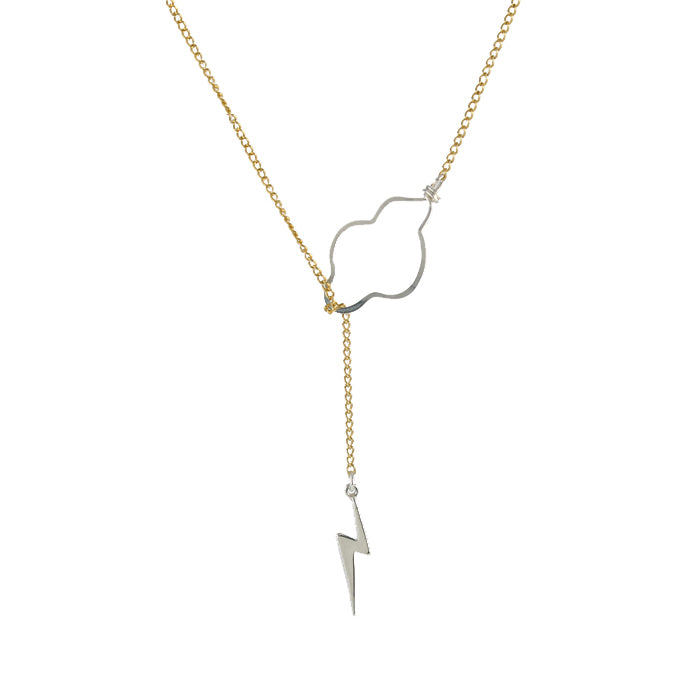 Weather the Storm Necklace - Silver Bolt