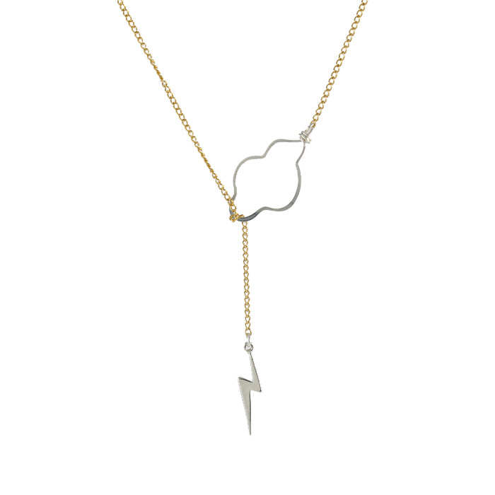 Weather the Storm Necklace Silver Bolt – Peggy Li Creations