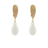 White Coral Clip On Earrings