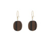 Wooden Wonder Earrings, gold plate