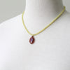 Yellow Jade and Carnelian necklace