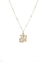 Year of the Dragon Necklace, gold plate