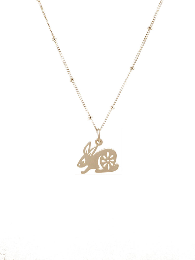 Year of the Rabbit gold plate charm