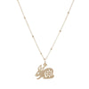 Year of the Rabbit gold plate charm