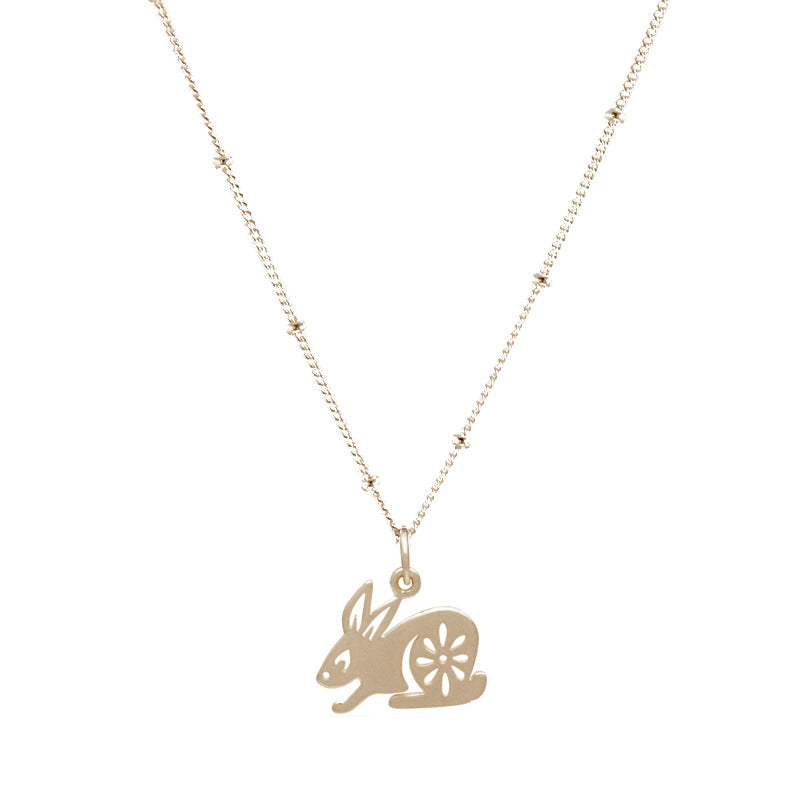 Year of the Rabbit gold plate charm